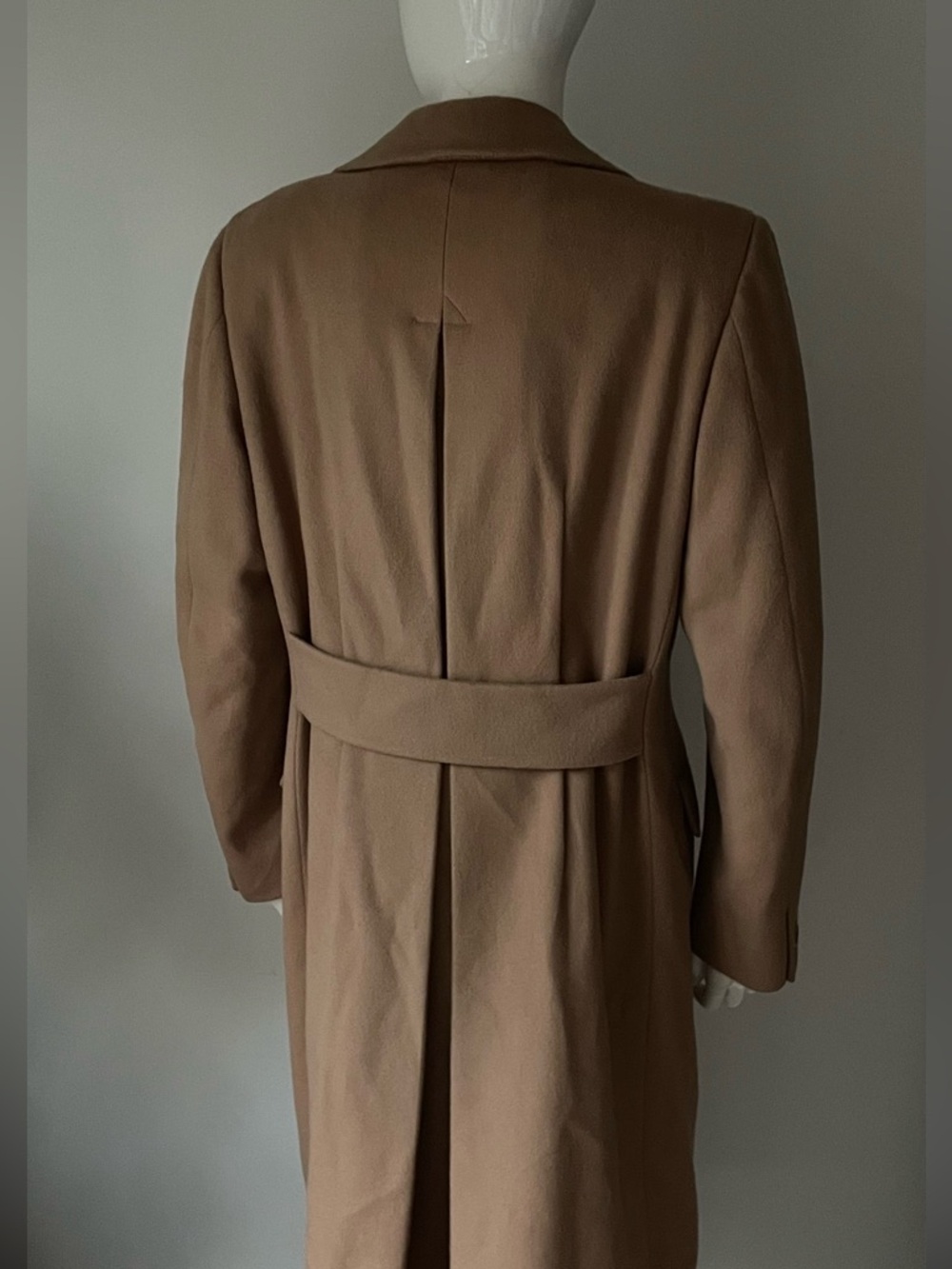 Vintage Pierre Cardin Camel Wool Coat Double Breasted Tailored Classic Midi - Picture 4 of 13